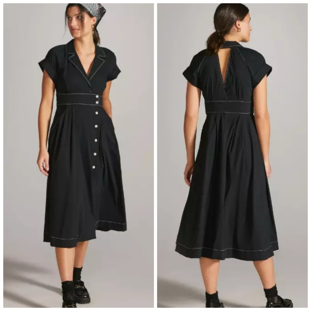 Maeve Poplin Midi Shirt Dress